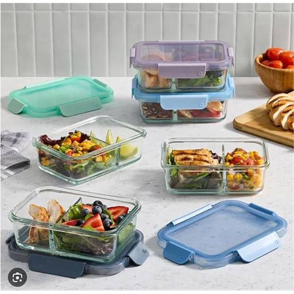 Ello 10-Piece Divided Glass Food Storage Set