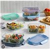 Image 1 : Ello 10-Piece Divided Glass Food Storage Set