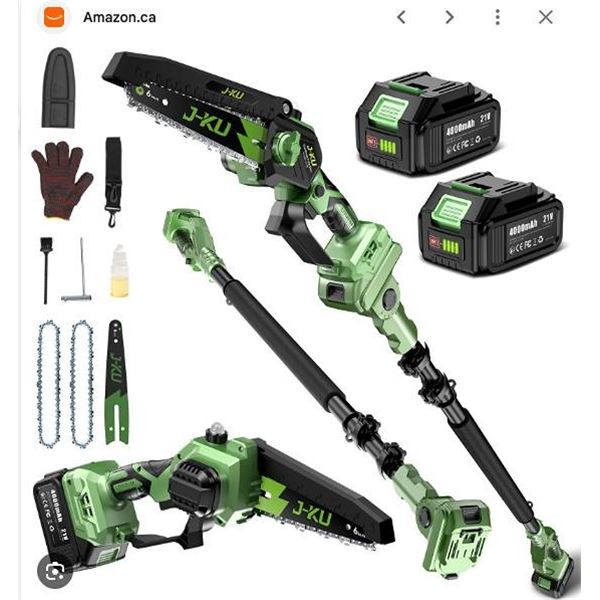 J-KU 2 In 1 Cordless Pole Saw