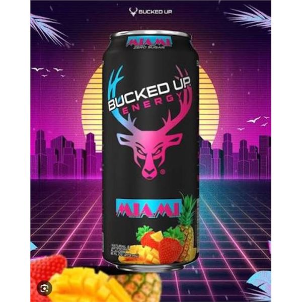 12-Pack Miami Bucked Up Energy Drink 355mL