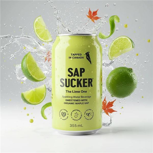 Sap Sucker Lime Sparkling Water 12x355ml