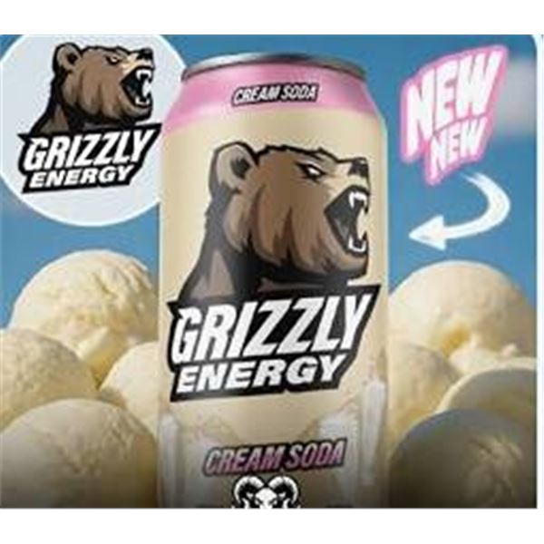 Grizzly Energy Cream Soda 12 x 473ml