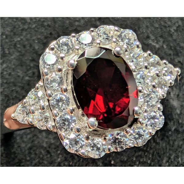 $320, silver(3.84g), amethyst (1.5ct) ring, retail value $320