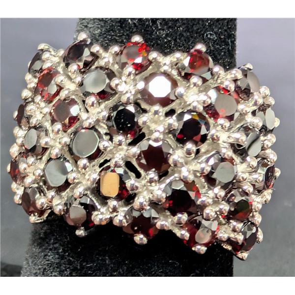 $540, silver(9g), garnet (2.8ct) ring, retail value $540