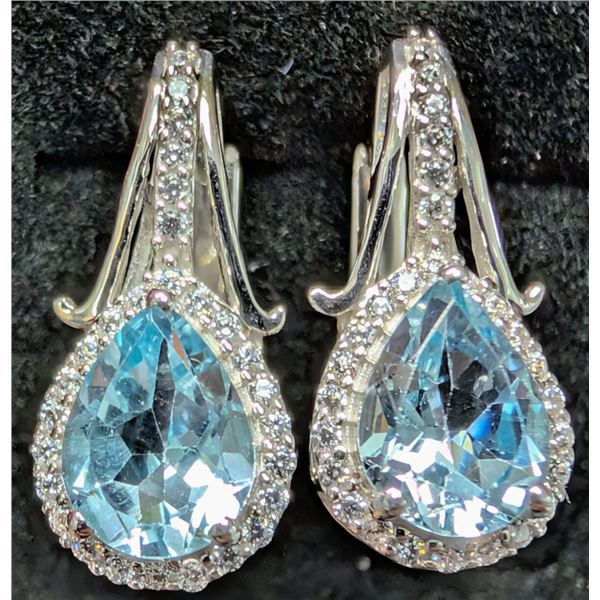 $320, silver(4.22g), blue topaz (2ct) earring, retail value $320