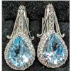 Image 1 : $320, silver(4.22g), blue topaz (2ct) earring, retail value $320