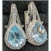 Image 2 : $320, silver(4.22g), blue topaz (2ct) earring, retail value $320