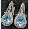 Image 3 : $320, silver(4.22g), blue topaz (2ct) earring, retail value $320
