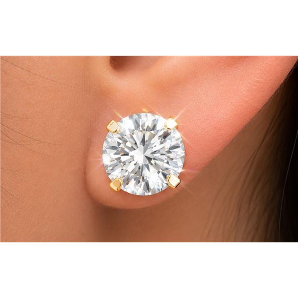 $1850, 14k(0.6g), lab diamond (1.85ct) earring, appraised value $1850