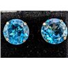 Image 3 : $1000, 14kblue topaz (4.5ct) earring, retail value $1000