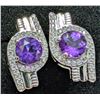 Image 1 : $440, silver(5.52g),  amethyst (2ct) earring, retail value $440