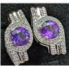 Image 2 : $440, silver(5.52g),  amethyst (2ct) earring, retail value $440