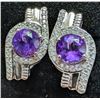 Image 3 : $440, silver(5.52g),  amethyst (2ct) earring, retail value $440