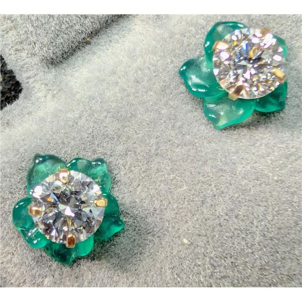 $500, 14k lab diamond (0.2ct) earring (2in1), retail value $500
