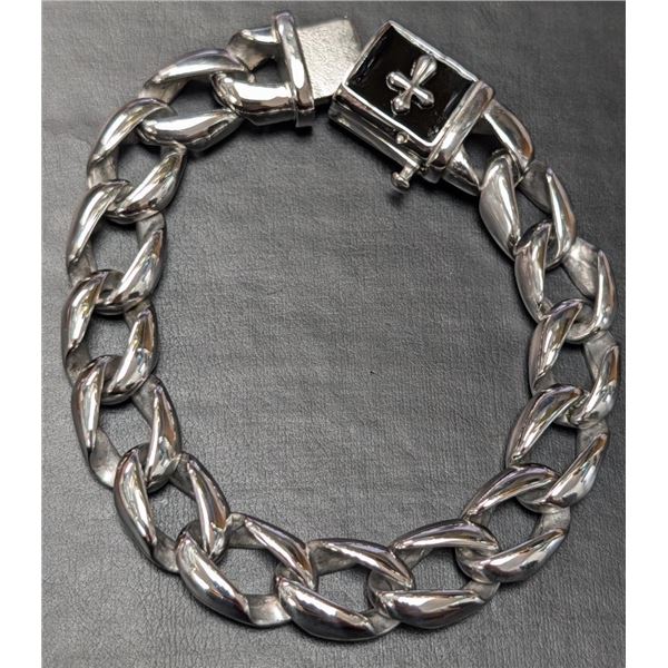 $180, stainless steel bracelt 8", retail value $180