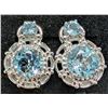 Image 1 : $480, silver(5.9g),  blue topaz (4.2ct) earring, retail value $480