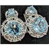 Image 2 : $480, silver(5.9g),  blue topaz (4.2ct) earring, retail value $480