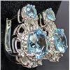 Image 3 : $480, silver(5.9g),  blue topaz (4.2ct) earring, retail value $480