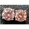 Image 3 : $1400, 10k(0.5g),  color lab diamond (0.55ct) earring, retail value $1400