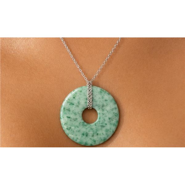 $240, silver(app 15g), genuine jadeite necklace 16-22", retail value $240