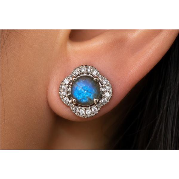 $300, silver(4.4g), labradorite (1.4ct) earring, retail value $300