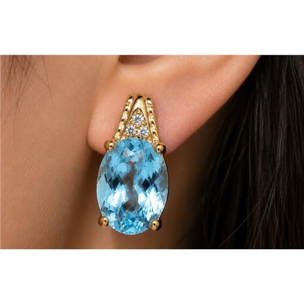 $240, silver(3.54g), blue topaz (3ct)earring, retail value $240