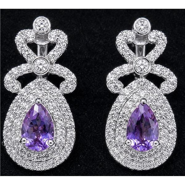 $400, silver(4.88g), amethyst (0.6ct)earring, retail value $400