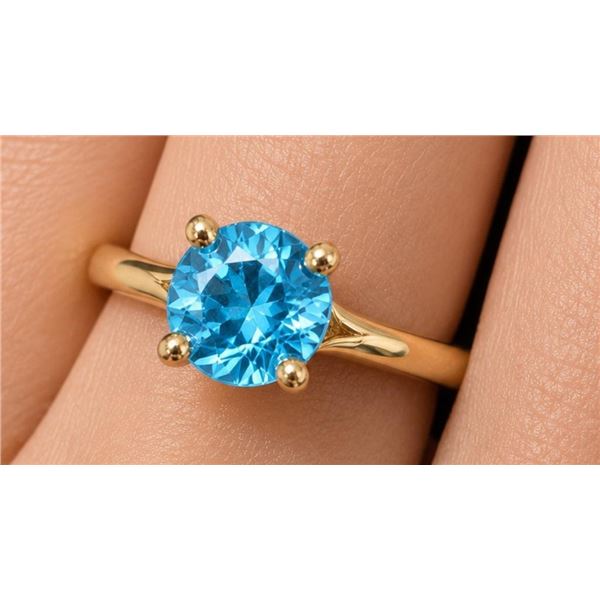$1800, 10k(1.2g), blue topaz (0.7ct)ring, size 7, retail value $1800,