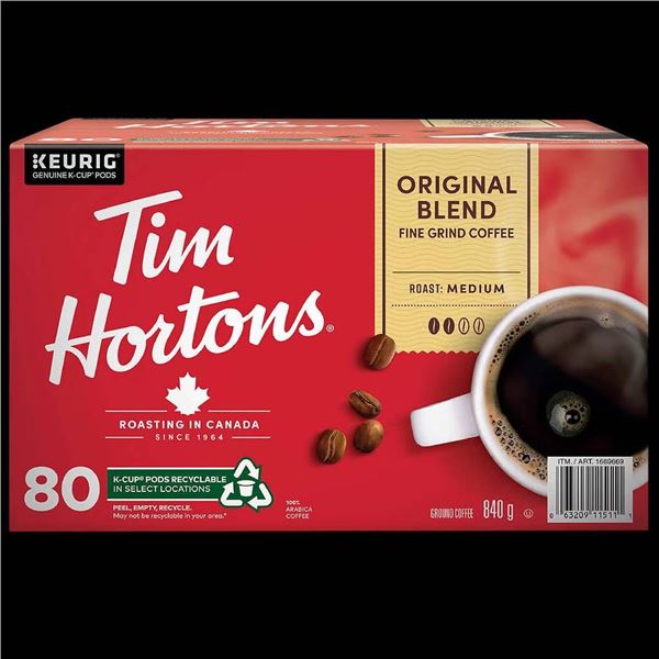 Tim Hortons Original Blend K-Cup Pods 80ct