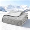 Image 1 : Gray Quilted Cooling Blanket Throw