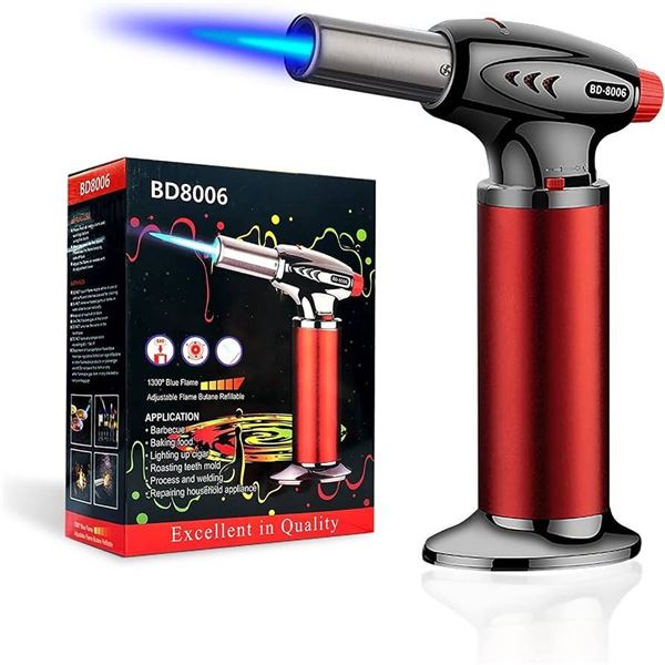 BD8006 Butane Torch Lighter, Red