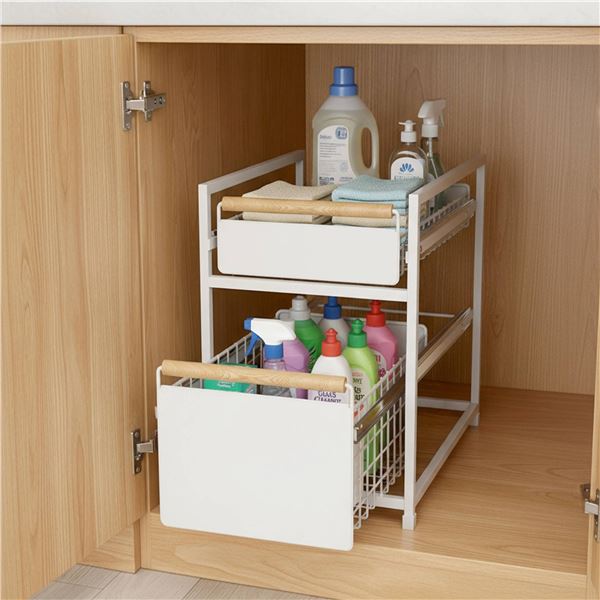 Mesa 2-Tier Sliding Drawer Organizer