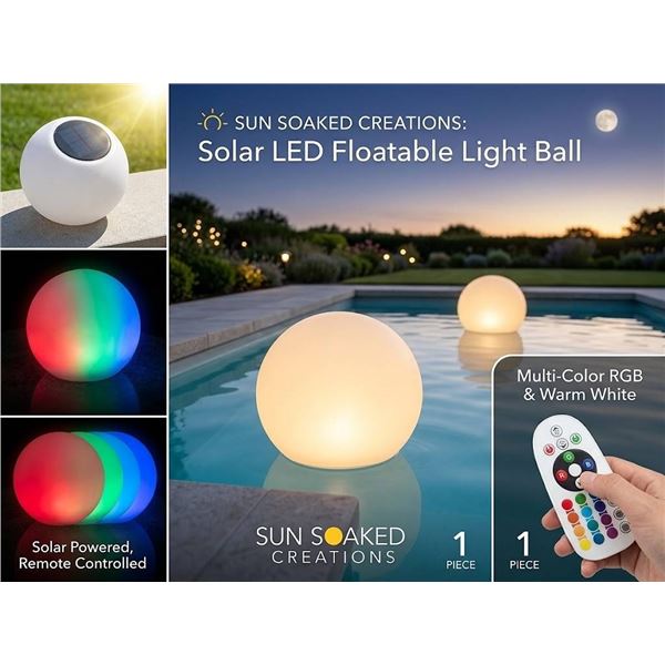 Sun Soaked Creations Solar LED Floatable Lamp