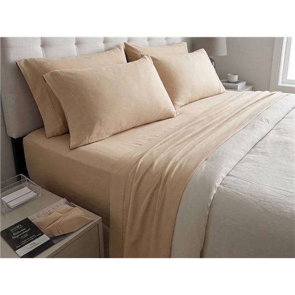 COMFY Bamboo World King Sheet Set, Tan