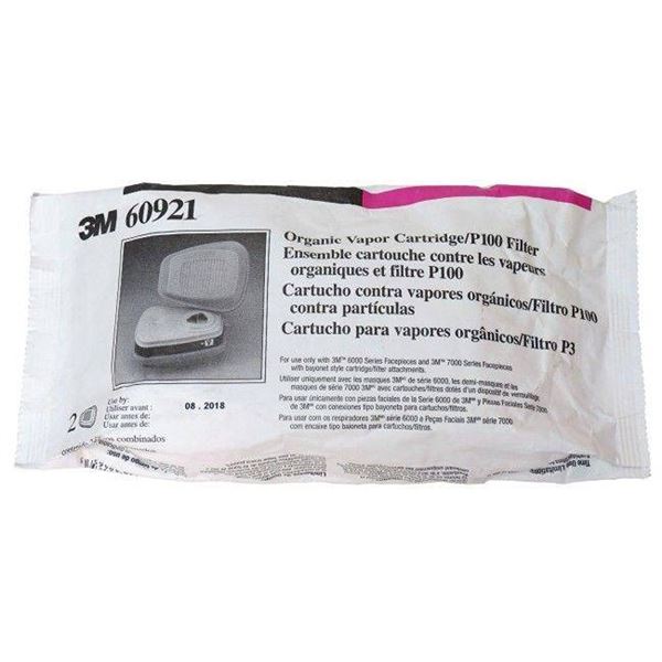 Lot of 3 - 3M 60921 Organic Vapor P100 Filter