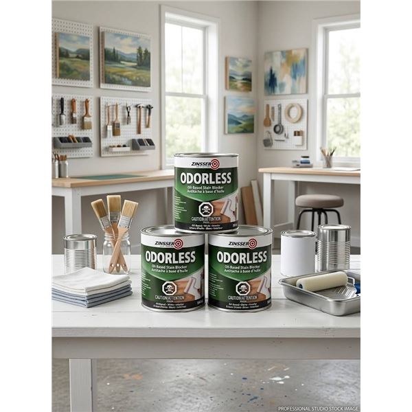 Zinsser Odorless Oil-Based Stain Blocker, 3 x 946ml