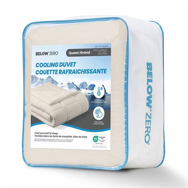 Below Zero Cooling Duvet Queen Size, Pale Yellow