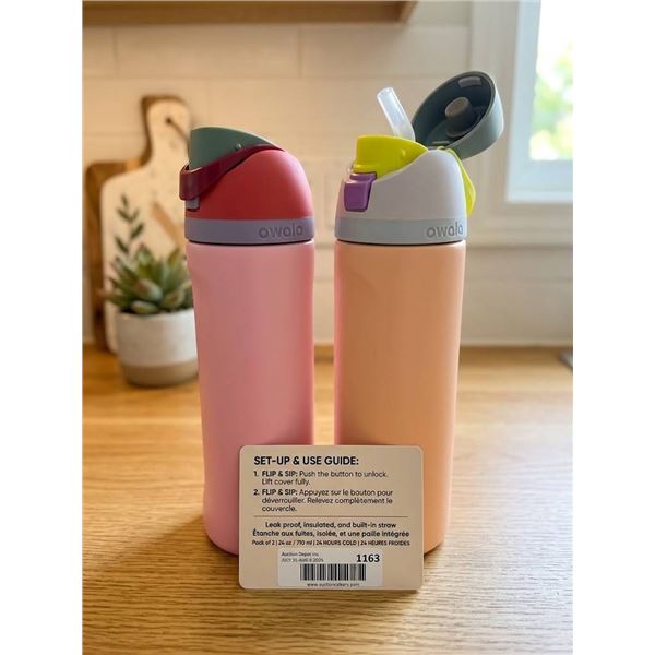 Owala 24 oz Insulated Bottles, 2 Pack