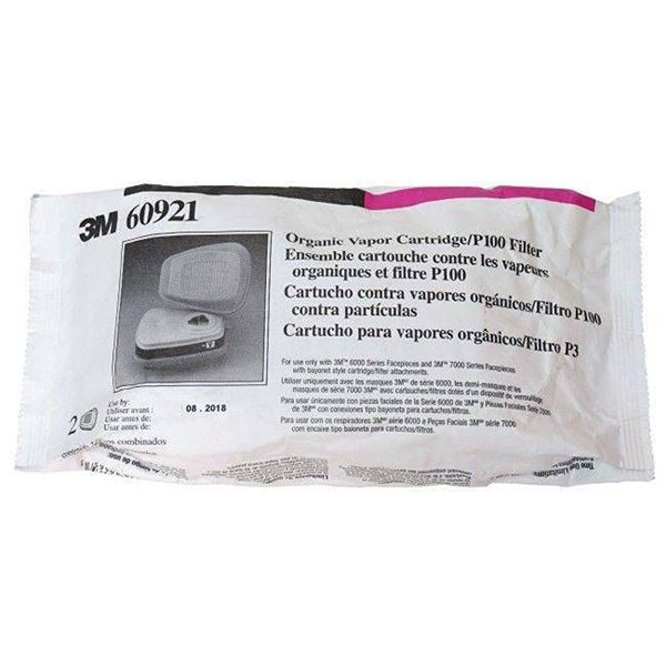 Lot of 3 - 3M 60921 Organic Vapor P100 Filter