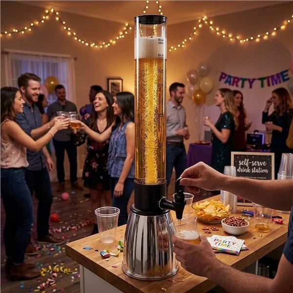 Mesa Beverage Tower with Removable Ice Tube, 2.6 Litres