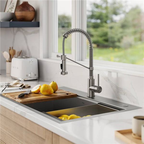 Kraus KCC-1400-CA All-in-One Kitchen Sink Set