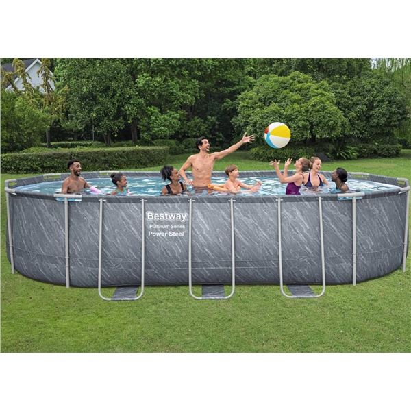 Bestway Platinum Series Power Steel Above Ground Pool Set 6.10 m (20 ft.)