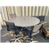 Image 2 : 54" Round 42" High Table with 4 Mesh Chairs