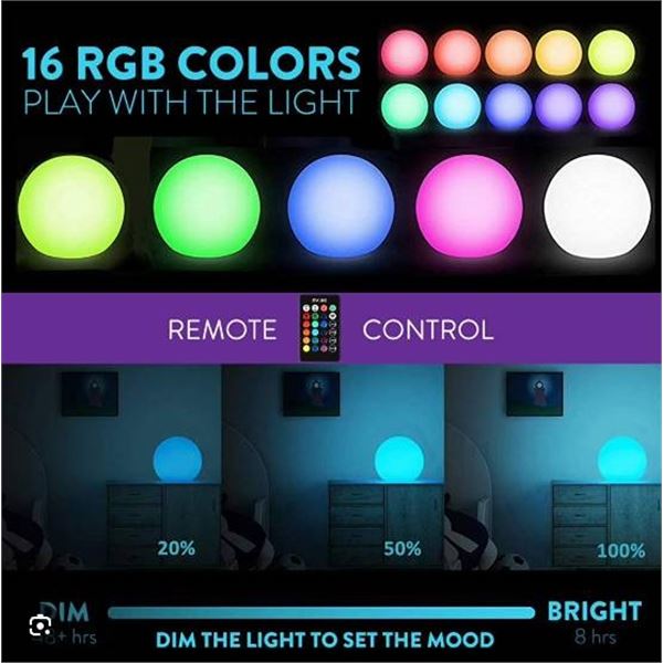 Mr.Go LED Mood Light Globe 16-Inch