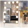 Image 1 : Hollywood Makeup Mirror with 12 Bulbs, White
