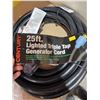Image 3 : Century 25ft Lighted Triple Tap GeneratorCord