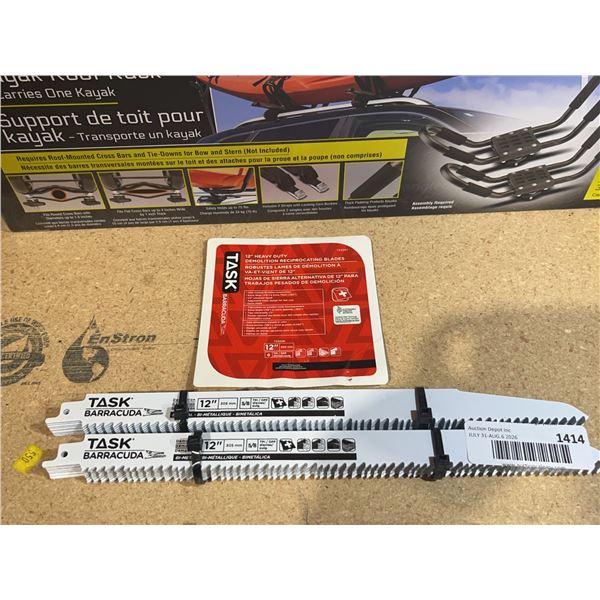 TASK Barracuda 12" Demolition Reciprocating Saw blades, 2x 10 count