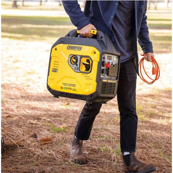Champion 3300W Running / 4000W Peak Dual Fuel Inverter Generator with CO Shield