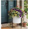 Image 1 : Rivet Mid-Century Ceramic Planter With Iron