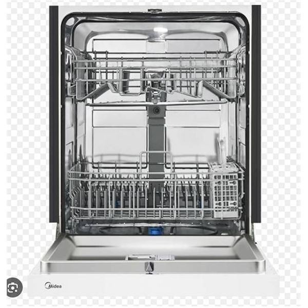 Midea 24 in. White Built-in Dishwasher with Hybrid Stainless Steel Tub